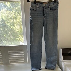 7 For All Mankind Blue Straight Leg Jeans